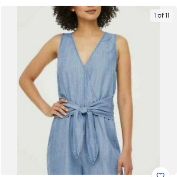 Loft Chambray Romper - Picture 3 of 4
